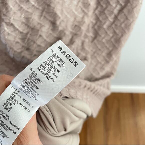 Reiss | Women’s Tatiana Beige & Gold Shimmer Dress Key Hole Scoop Cowl Neckline - Picture 9 of 15